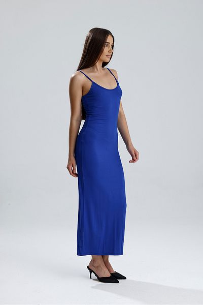 Sense Rochie din lycra viscoză cu bretele cu fante |   ELB35782 Saks