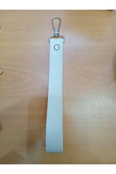 Clutch Çanta Sapı ( Elçik ) Beyaz- Gümüş Kanca