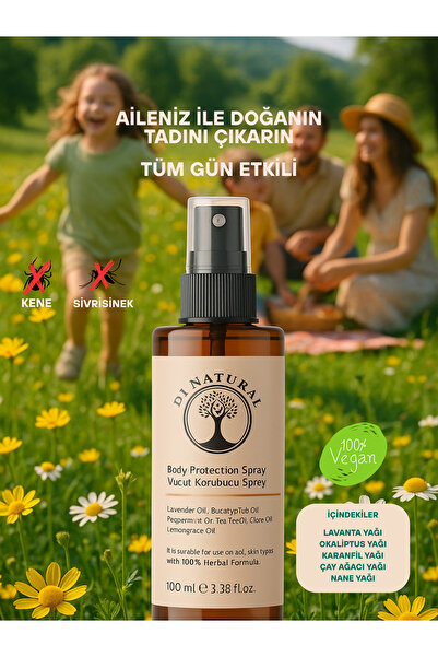 di naturel Doğal Sprey Vücut Losyonu Vegan 100 ml