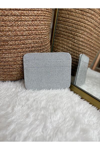 Z&M COLLECTION BAG SHOPPİNG Shiny Glitter Ultra Thin Women's Card Holder
