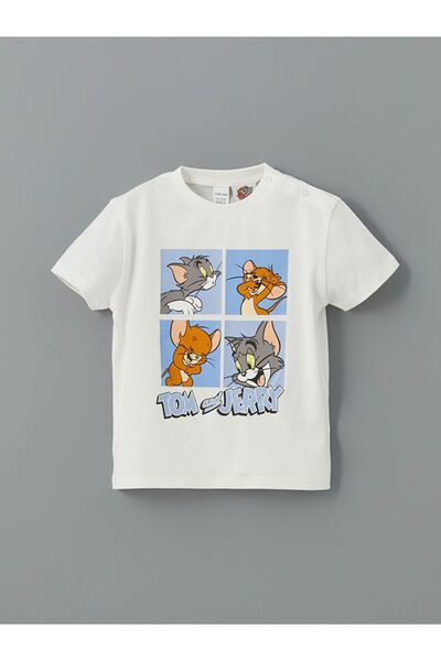 LC Waikiki Lcw Baby Tom and Jerry Printed Baby Boy Shorts Suit