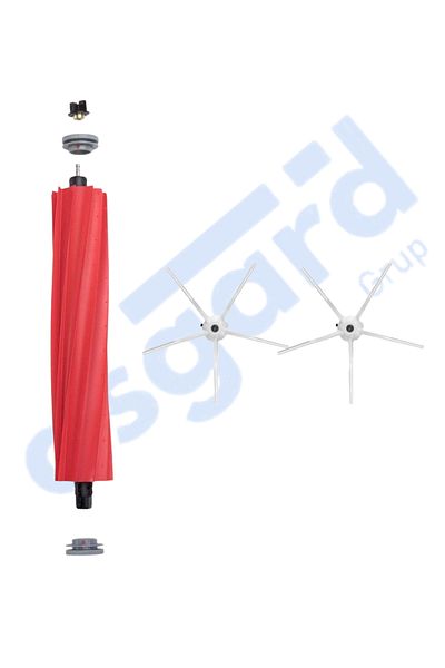 Asgard Grup Roborock Q7 , Q7+ , Q7 Max , Q7 Max+ Compatible 1 Main Brush 2 Side Brushes