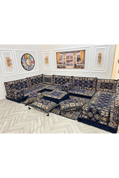 mdhomecarpet Şark Köşesi Takımı %100 Yerli Üretim | Özel Dokuma Kumaş | 10 cm...