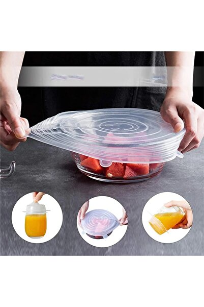 afifehome 6' Silicone Storage Cover Strech Cover Freshness Preserving Storage Cover