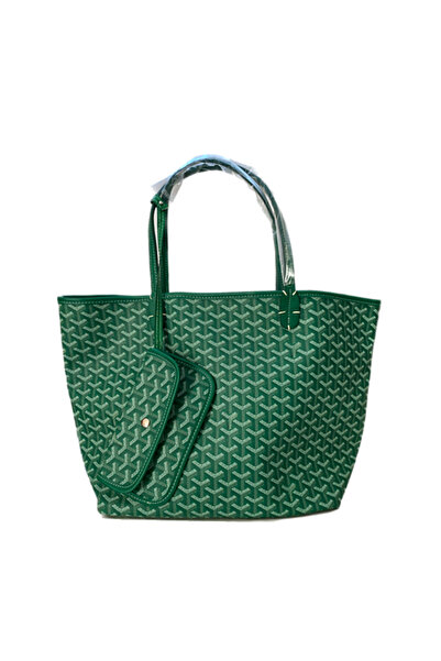 Kairon Accessories Monogram Detaylı Yavrulu Kadın Omuz Çantası Tote Bag Goyard Style