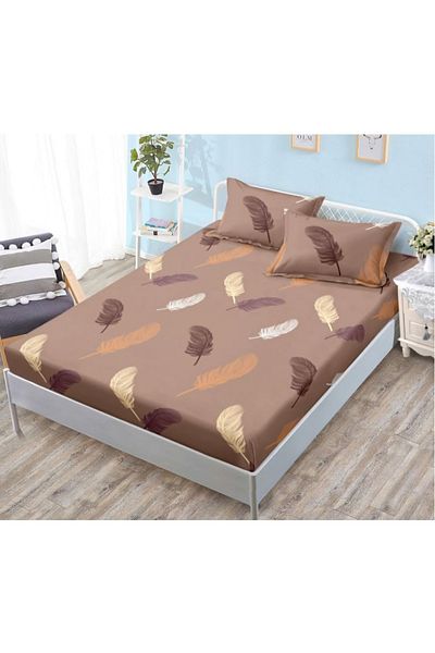 OEM Bed cover with elastic and 2 pillowcases, finet fabric, 2-person bed, 180x200cm