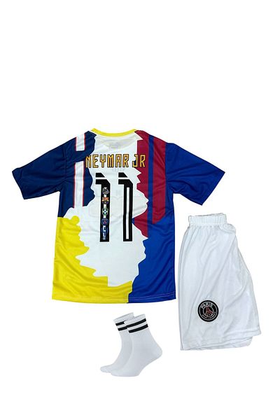 Flextreme Neymar-Jr Short Sleeve Custom - t' Design Kids Soccer Jersey All Clubs Set of 3