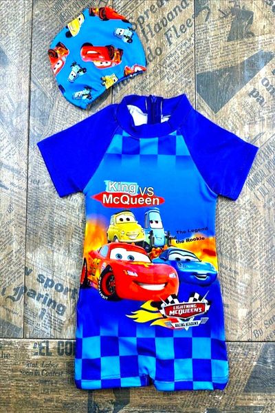 DeKuBaby New Season Cute Character Printed Uv Protection Bonded Quick Dry Boys' Jumpsuit Swimsuit
