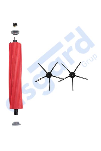 Asgard Grup Roborock Q7 , Q7+ , Q7 Max , Q7 Max+ Compatible 1 Main Brush 2 Side Brushes