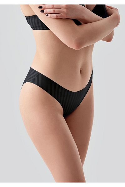 C&City Laser Cut Seamless Slip Panties C19213 Black
