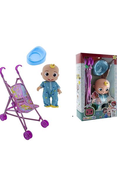 Toy Box Treasures Cocomelon Doll Stroller Set