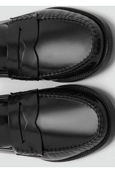 MANGO Woman Büzgülü deri mokasen