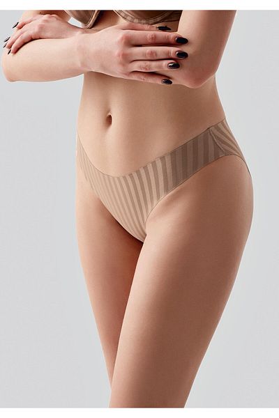 C&City Laser Cut Seamless Slip Panties C19213 Cappucino