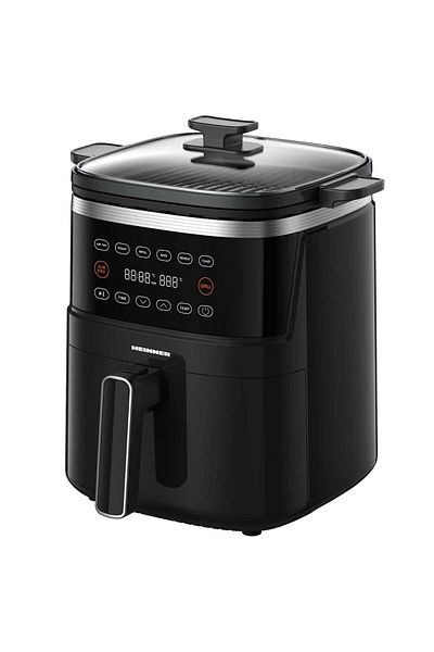 Heinner Friteuza Aer Cald - 2600w, 5l, Gratar, 6 Programe - Air Fryer & Grill Hafg-b5bk2600