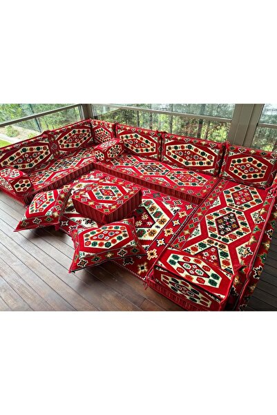 mdhomecarpet Şark Köşesi Takımı %100 Yerli Üretim | Özel Dokuma Kumaş | 10 cm...