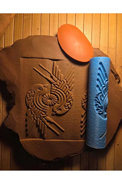 Enbceramic 15 CM SERAMİK DOKU RULOSU POLİMER KİL DESEN OKLAVASI