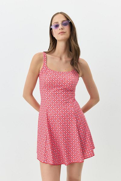 C&City Dress Swimsuit with Shorts 7490 Red/Purple