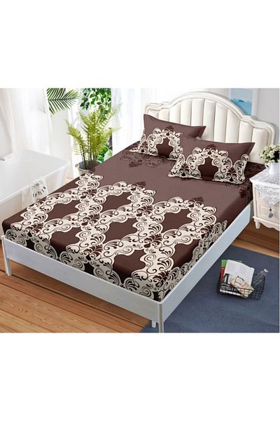 OEM Bed cover with elastic and 2 pillowcases, finet fabric, 2-person bed, 180x200cm