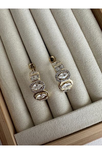 ringbox Brand Model Jewelled Hoop Earrings