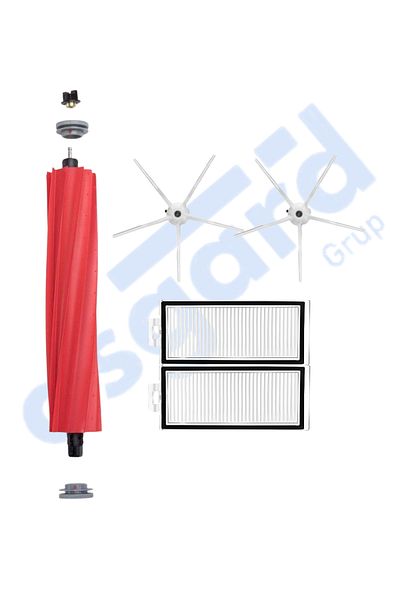 Asgard Grup Roborock Q7, Q7+, Q7 Max, Q7 Max+ Compatible 1 Main Brush 2 Side Brushes 2 Filters