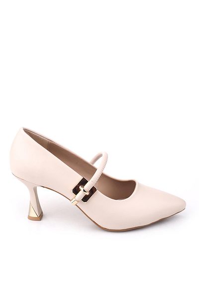 Papuçsepeti Shoe Basket 4771 Women's 7.5 cm Heeled Comfortable Shoes