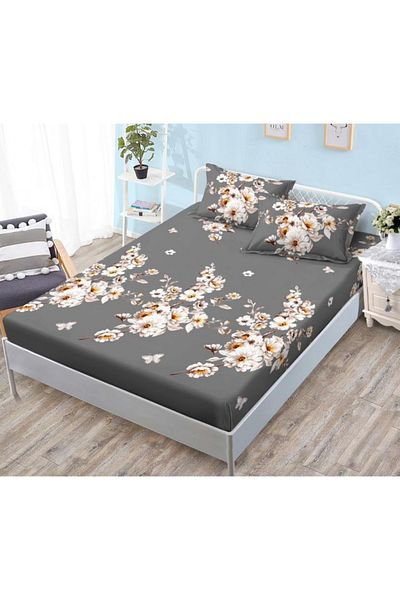 OEM Bed cover with elastic and 2 pillowcases, finet fabric, 2-person bed, 180x200cm