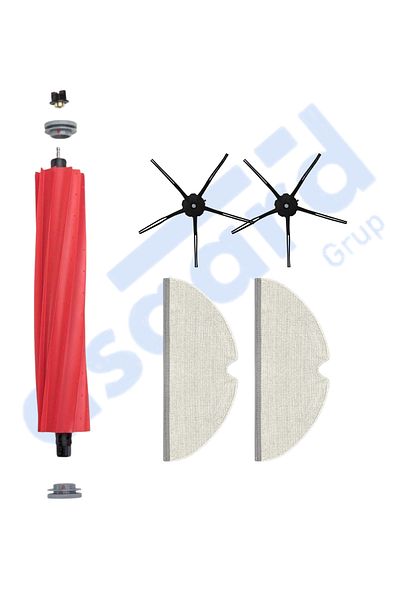 Asgard Grup Roborock Q7, Q7+, Q7 Max, Q7 Max+ Compatible 1 Main Brush 2 Side Brushes 2 Mops