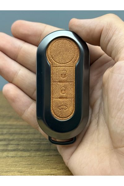 Luxe Aksesuarr Doblo Ducato Sustalı 3 Button Protection Key Control Metal Case Leather Brown