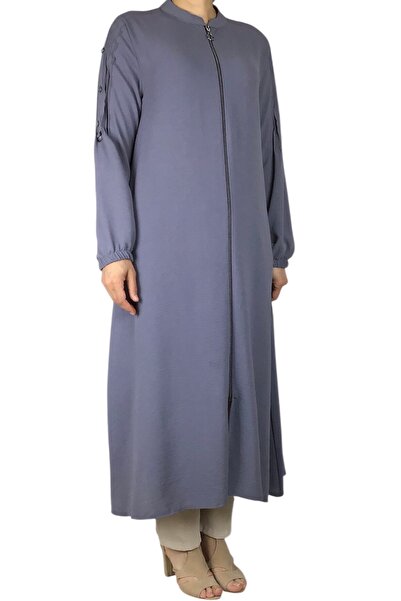 ECE GİYİM ЖІНОЧА ТУНІКА З ЗАСТІБКОЮ СПЕРЕДУ, КОМИРЦЕМ, РУКАВАМИ З ГУМКОЮ НА П...