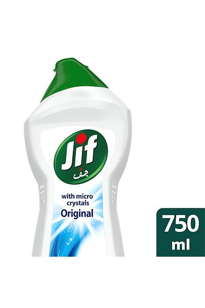 Jif Cream Cleaner Original 750 ml Multipurpose Surface Cleaner for Tough Stains and Lasting Shine