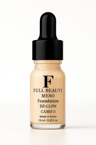 Full Beauty Bb Glow Foundation – Camo 1, 2, 3 Options - Brightening Effect for Lasting Makeup – Professional, 10 ml