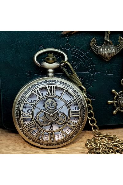 Gritille Roman Numeral Pocket Watch Shackle Watch
