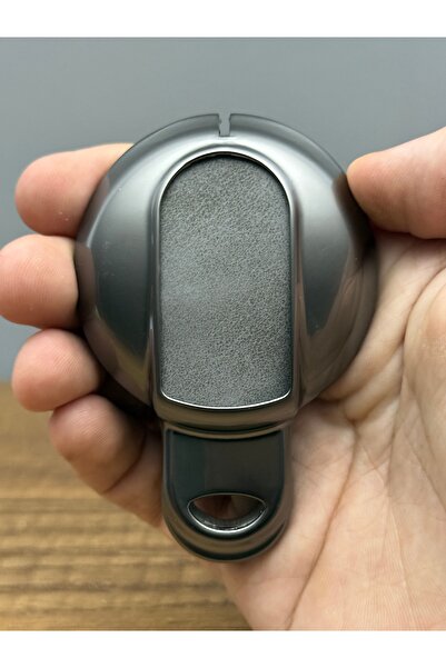 Luxe Aksesuarr Mini Cooper Noua Carcasa Metalica pentru Comutator de Protectie cu 3 Butoane din piele Gri