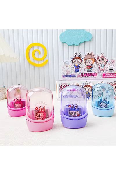synshop Labubu Pencil Sharpener Pencil Sharpener with 2 Compartments 1 Piece (Random Color)