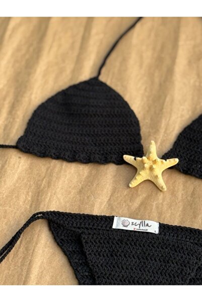 scyllastore Σετ μπικίνι Starla χειροποίητο με φυσικό πλέγμα αστερίας θάλασσας