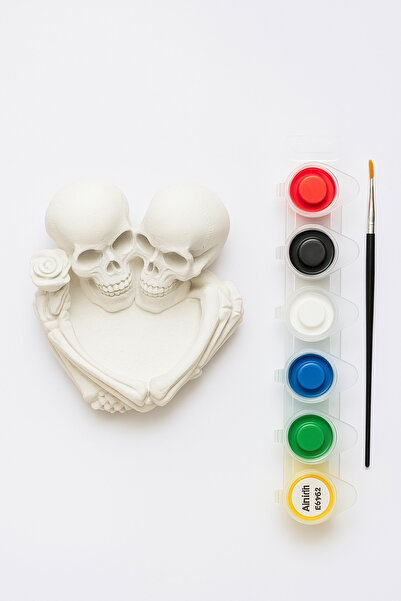 Genel Markalar Sevgili Kafatası Figürü Boyama Seti – Akrilik Boya ve Fırça He...