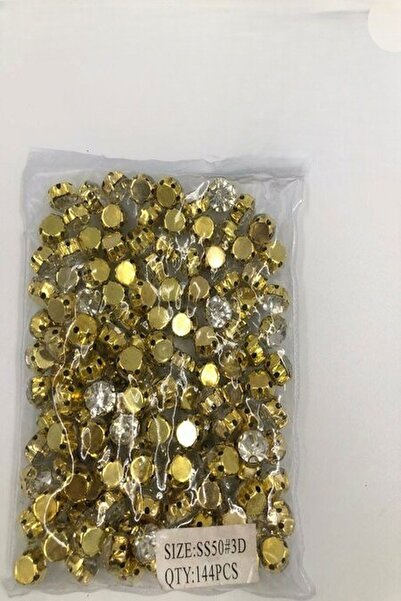 Massaltay حجر بيوجلو SS50 ذهبي اللون - عبوة من 144 قطعة، لتزيين الأحجار والتص...