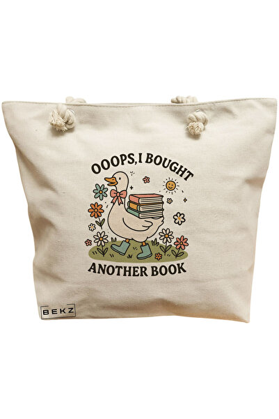 BEKZ Τσάντα Θαλάσσης, μοντέλο Silly Goose 6, 40x51 cm, Κρεμ, BEKZ®