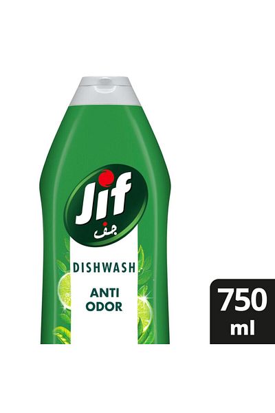 Jif Anti Odor Dishwashing Liquid Lime & Matcha Tea Double Foam Power 750 ml