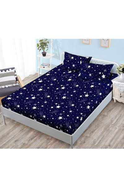 OEM Bed cover with elastic and 2 pillowcases, finet fabric, 2-person bed, 180x200cm