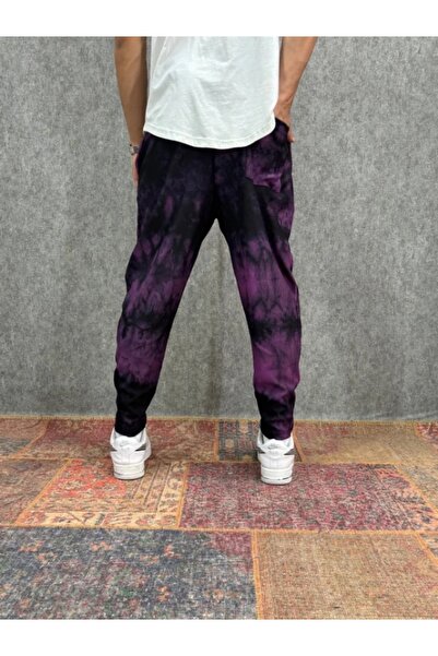 FıttingRoom Elastic Waist Lycra Ribbed Fabric Baggy Trousers