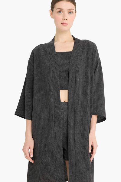 DeFacto Relax Fit Bürümcük Midi Cardigan F6252Ax25Sm