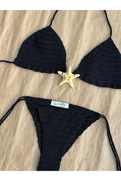 scyllastore Σετ μπικίνι Starla χειροποίητο με φυσικό πλέγμα αστερίας θάλασσας