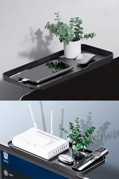 Comprox Adjustable Monitor Tv over Shelf Organizer |   Television, Tablet Monitoring Practical Stand