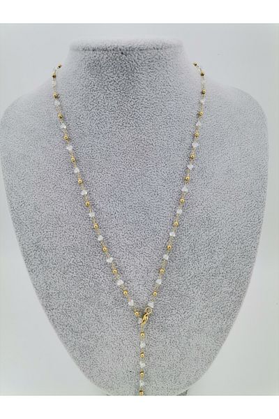 Hobimos Beaded Stone Y Necklace