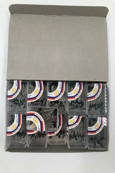 Massaltay Black Colored Head Bulk Needles – Pack of 100, for Fabric Fixing an...
