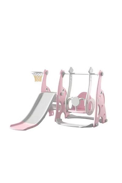 FULLJOY Slide with swing, climbing ladder and basketball ring 4*1, 123*115*95 cm