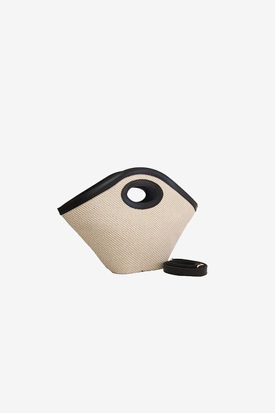 MARSEPTUN Parsley Double Handle Black Canvas Bag
