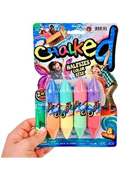 Jaru Jumbo Double Sided Sidewalk Chalk, Non-Toxic & Washable Colored Chalk for Kids