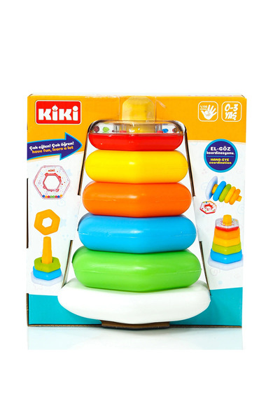 Eldenör Kiki Colorful Hexagon Rings with Rattles Ae-1510